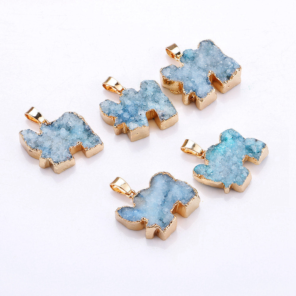 Elephant Agate Pendant Natural Stone Charm Crystal 1pcs For Sale Red White Agate Necklace Multicolor Slice Agate Pendants