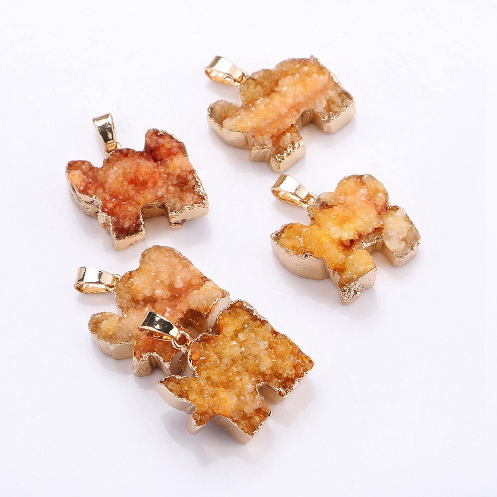 Elephant Agate Pendant Natural Stone Charm Crystal 1pcs For Sale Red White Agate Necklace Multicolor Slice Agate Pendants