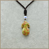 Ethnic style Fine Jewelry Women Men Natrual Agate 40mm Cheongsam Pendant Necklaces Classic Anniversary Geometric Unisex