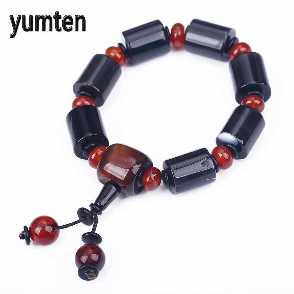 Fashion Bracelets Fine Agate Men Jewelry Chinese Style Popular Accessories Handmade Bracelet Femme Heart Turkish Rock