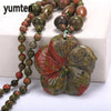 Fashion Necklace Flowers Pendant Women Jewelry Grey Agate High End Party Gift Luna Linkin Warcraft Sailor Rosary Viking