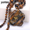 Fashion Women Necklace Flowers Pendant Epidote Charm Chinese Style Accessories Fine Clavicle Chain Luna Linkin Warcraft