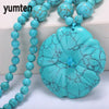 Fashion Women Necklace Flowers Pendant Epidote Charm Chinese Style Accessories Fine Clavicle Chain Luna Linkin Warcraft