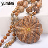 Fashion Women Necklace Flowers Pendant Epidote Charm Chinese Style Accessories Fine Clavicle Chain Luna Linkin Warcraft