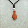Fine Jewelry 50mm Natrual Blue Aventurine Figure Palm Pendant Necklaces Trendy Rope Chain Women Men Unisex Necklaces Bag