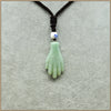 Fine Jewelry 50mm Natrual Blue Aventurine Figure Palm Pendant Necklaces Trendy Rope Chain Women Men Unisex Necklaces Bag