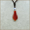 Fine Jewelry 50mm Natrual Blue Aventurine Figure Palm Pendant Necklaces Trendy Rope Chain Women Men Unisex Necklaces Bag
