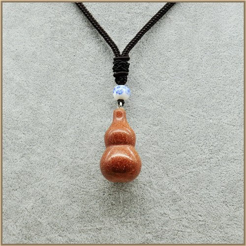 Fine Jewelry Natrual Aventurine Plant Gourd Pendant Necklaces 2020 Jewelry Womens Men Trendy Necklaces Rope Chain Party