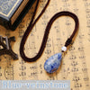 Hot Sale Water Drop Goldstone Nature Crystals Pendant Rope Chain Topaz Necklace Women Men Style Fashion Jewelry