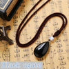 Hot Sale Water Drop Goldstone Nature Crystals Pendant Rope Chain Topaz Necklace Women Men Style Fashion Jewelry