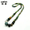 Hot Sale Women Choker Necklace Natural Agate Beads Stone Body Jewelry Fashion Rhinestone Amber Color Exquisite Crystals