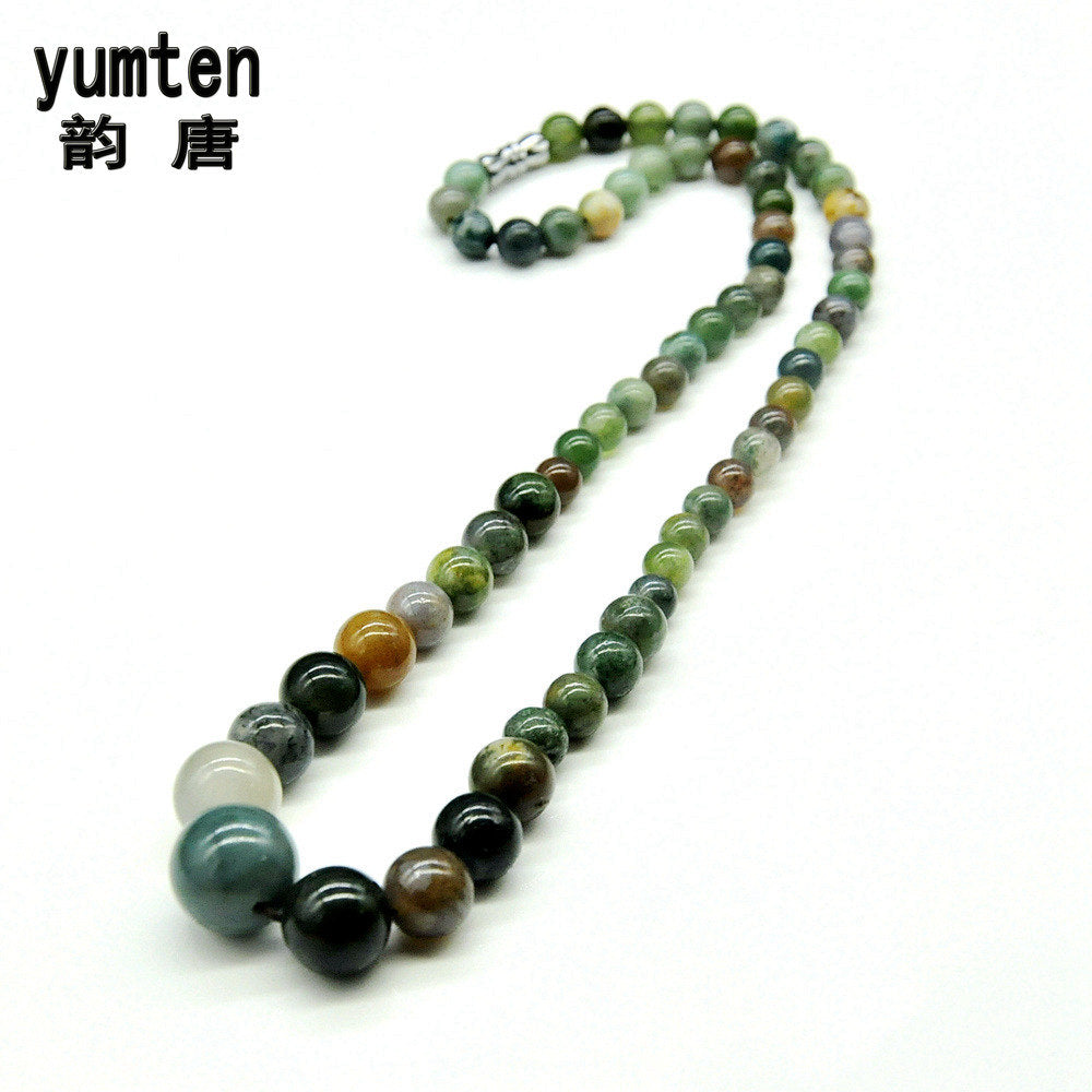 Hot Sale Women Choker Necklace Natural Agate Beads Stone Body Jewelry Fashion Rhinestone Amber Color Exquisite Crystals