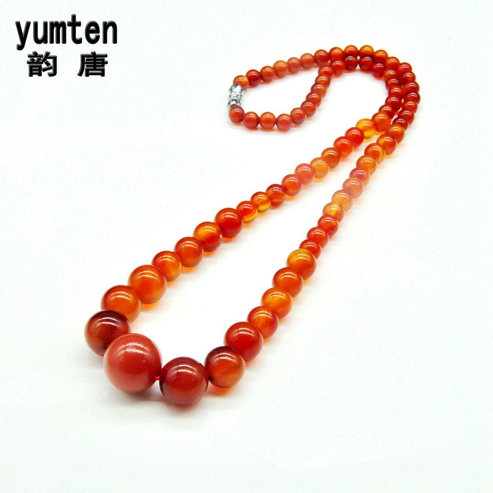 Hot Sale Women Choker Necklace Natural Agate Beads Stone Body Jewelry Fashion Rhinestone Amber Color Exquisite Crystals