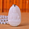 Jade Necklace Crystal Pendant Natural Stone Buddha Guardian Bead Chain Lucky Gift Make Carved Women Men Jewelry 8 pattern