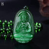 Jasper Necklace Crystal Pendant Natural Stone Buddha Guardian Bead Chain Lucky Gift Carved Women Men Jewelry Mermaid Punk