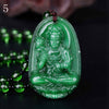 Jasper Necklace Crystal Pendant Natural Stone Buddha Guardian Bead Chain Lucky Gift Carved Women Men Jewelry Mermaid Punk