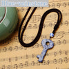 Key Pendant Necklaces Popular Natural Stone Fine Jewelry Rhinestone Pendants Charm Turquoise Granate Exquisite Crystal