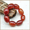 Large beads Natural Red Agate Bracelet Women Men Romantic Bracelets Barrel Bead Strand Bracelets Lucky Buddha Bracelet