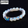 Love Heart White Opal Women Bracelet 925 Sterling Silver Butterfly Ladies Handmade Stone Bracelets Charm Pulseras Mujer