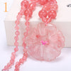 Malachite Necklace Pendant Crystal Flower Statement Women Sweater Chain Fashion Short Jewelry Accesorios Joyeria Mujer