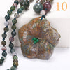 Malachite Necklace Pendant Crystal Flower Statement Women Sweater Chain Fashion Short Jewelry Accesorios Joyeria Mujer