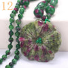 Malachite Necklace Pendant Crystal Flower Statement Women Sweater Chain Fashion Short Jewelry Accesorios Joyeria Mujer