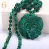 Malachite Necklace Pendant Crystal Flower Statement Women Sweater Chain Fashion Short Jewelry Accesorios Joyeria Mujer