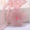 Malachite Necklace Pendant Crystal Flower Statement Women Sweater Chain Fashion Short Jewelry Accesorios Joyeria Mujer