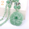 Malachite Necklace Pendant Crystal Flower Statement Women Sweater Chain Fashion Short Jewelry Accesorios Joyeria Mujer