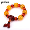 Men Bracelet Yellow Red Agate Natural Stone Jewellery Male Statement Bracelets Boyfriend Love Classic Gifts Sieraden