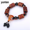 Men Jewelry Trend Bracelet Natural Black Agate Chalcedony Fashion Party Gift Indian Love Enamel Carters Armbanden Voor