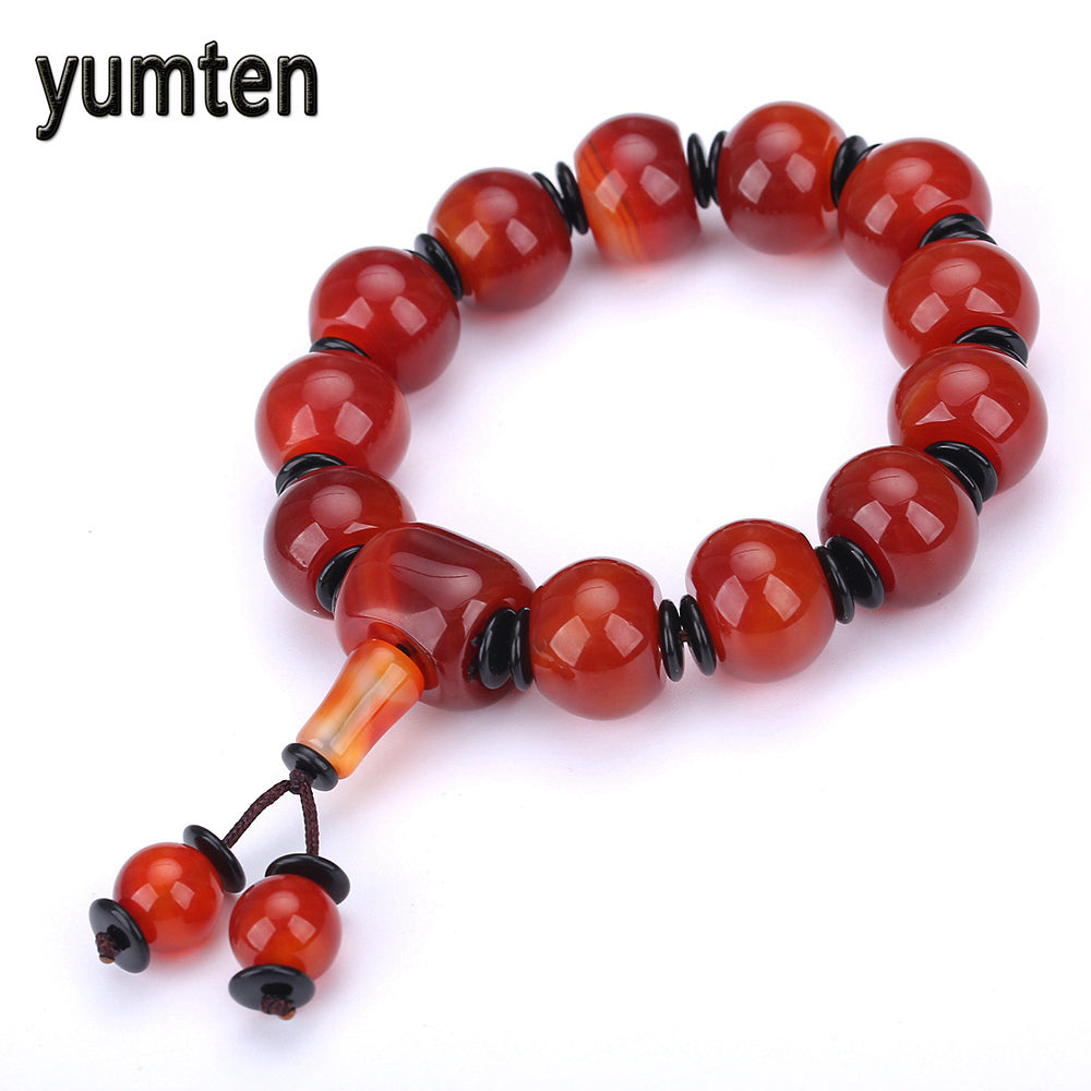 Men Popular Bracelet Natural Agate Beads Crystal Jewelry Chalcedony Beadslgbt Feyenoord Cozinha Power Chakra Couple Gift