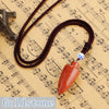 Men Women Party Necklace Bullet Pendant Natural Crystal Fine Jewelry Stone Rainbow Pingente Mermaid Shadowhunters