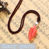 Men Women Party Necklace Bullet Pendant Natural Crystal Fine Jewelry Stone Rainbow Pingente Mermaid Shadowhunters