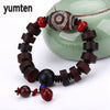 Men's Bracelet Retro Style Natural Black Agate Jewelry Gift Gem Bead Feyenoord Cozinha Jesus Hemp Plants Wholesale 5 PCS