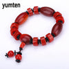 Men's Fine Jewelry Agate Chalcedony Popular Bracelet Natural Crystal Fashion Party Accessories Tenis Masculino Luna Bvl