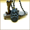 Natural Black Obsidian Buddha Pendant Necklace Trendy Women's Jewelry Bead Necklace Jade Woman Men Crystal Necklaces Buda