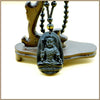 Natural Black Obsidian Carved Buddha Necklace Crystal Trendy Necklace 2020 Pendant Necklaces Men Women Fine Jewelry Bag
