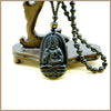 Natural Black Obsidian Carved Buddha Necklace Crystal Trendy Necklace 2020 Pendant Necklaces Men Women Fine Jewelry Bag