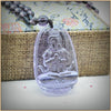 Natural Crystal Amethyst Pendant Necklaces Buddha Jewelry Women Men Buda Necklace Figure Fine Trendy Necklaces 30mm*50mm