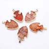 Natural Crystal Necklace Pendant Water Droplets Charms Plated Leather Crystal Choker Moonstone Sweater Chain Necklace