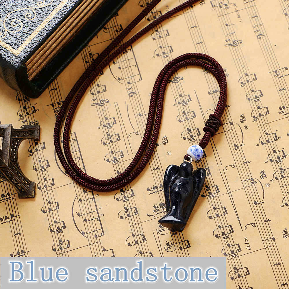 Natural Crystal Party Necklace Angel Pendant Fine Jewelry Rhinestone Granate Overwatch Music Moana Gravity Falls Gatos