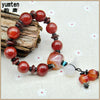 Natural Ruby Beads Bijoux Femme Marque De Luxe Bracelet Men Women Love Charm Bangles New Fashion Armbanden Voor Vrouwen