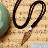 Natural Stone Arrow Pendant Rope Chain Necklace Crystal Jewelry Choker Rhinestone Malachite Tiger Eye Opal Ketting Quartz