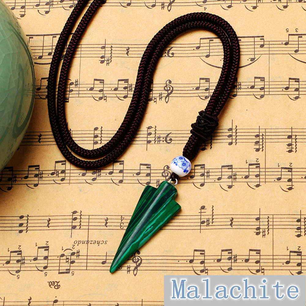 Natural Stone Arrow Pendant Rope Chain Necklace Crystal Jewelry Rhinestone Gemstone Pingentes Para Colar Sieraden Zakjes