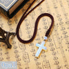Nature Opal Gemstone Pendant Agate Cross Christian Jewelry men women Crystal Necklace Hot Sale New Fashion Classic Topaz