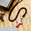 Nature Opal Gemstone Pendant Rope Chain Crystal Necklace Hot Sale New Fashion Classic Style Agate Cross Christian Jewelry