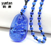 Nature Sapphire Round Bead Lucky Bouddha Necklace Pendant Charms For Women And Men Body Jewelry Overwatch Sieraden Gift