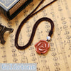 Nature Stone Flower Pendant Charms Goldstone Handmade Pink Cherry Quartz Necklace For Women Men Girl Fashion Jewelry