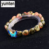 Nature Unakite Heart Bracelets For Women Beautiful 925 Silver Butterfly Fashion Accessories Gifts Pulseras Para Las Mujer
